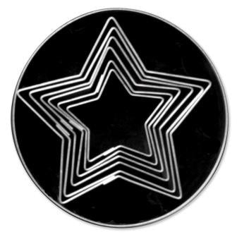 Tin Plate Star Cutter Set (6pc)