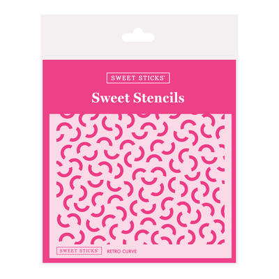 Retro Curve Stencil