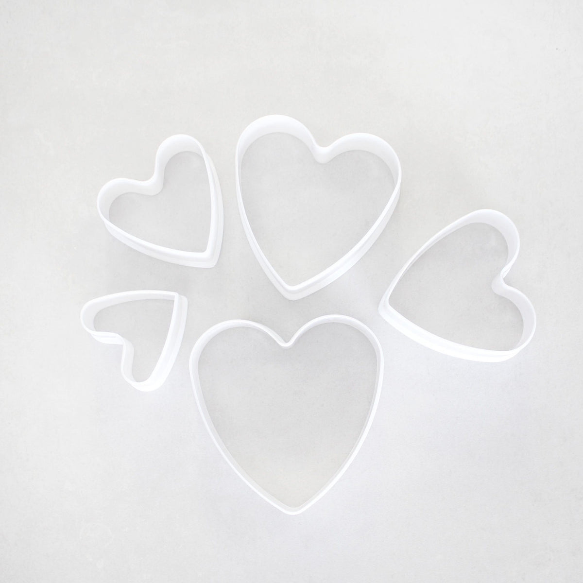 Plastic Heart Cutter Set (5pc)