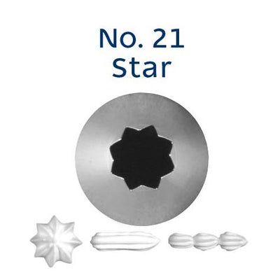 Piping Tip No. 21 OPEN STAR STANDARD S/S