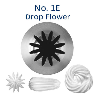 Piping Tip No. 1E DROP FLOWER MED/LGE S/S