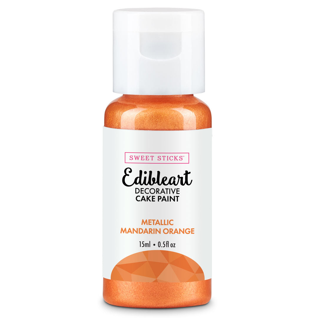 Mandarin Orange Metallic Edibleart Paint 15ml