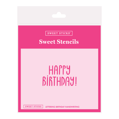 Lettering Birthday Handwritten Stencil