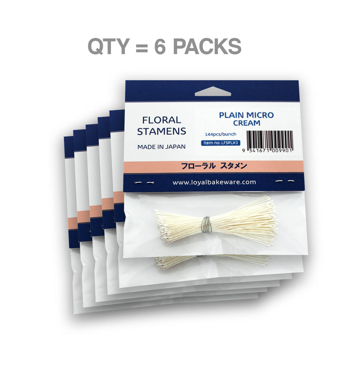 Floral Stamen Cream Micro (6pk)