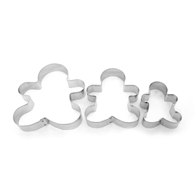 Tin Plate Gingerbread Men Cutter Set (3pc)