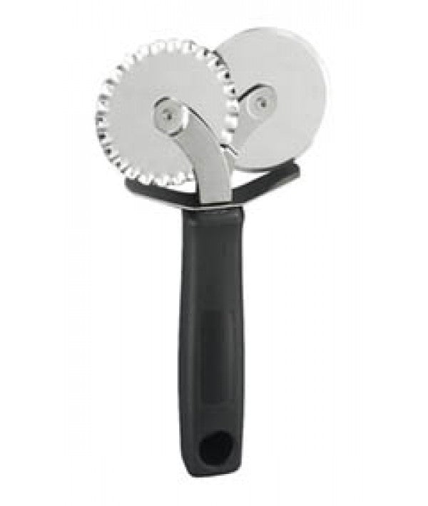 Double Wheel Plain + Serrated Fondant Dough & Pizza Cutter