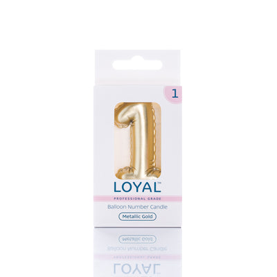Number Candle Balloon Metallic Gold