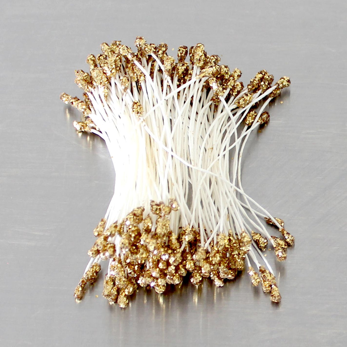 Floral Stamen Diamond Gold Medium (6pk)