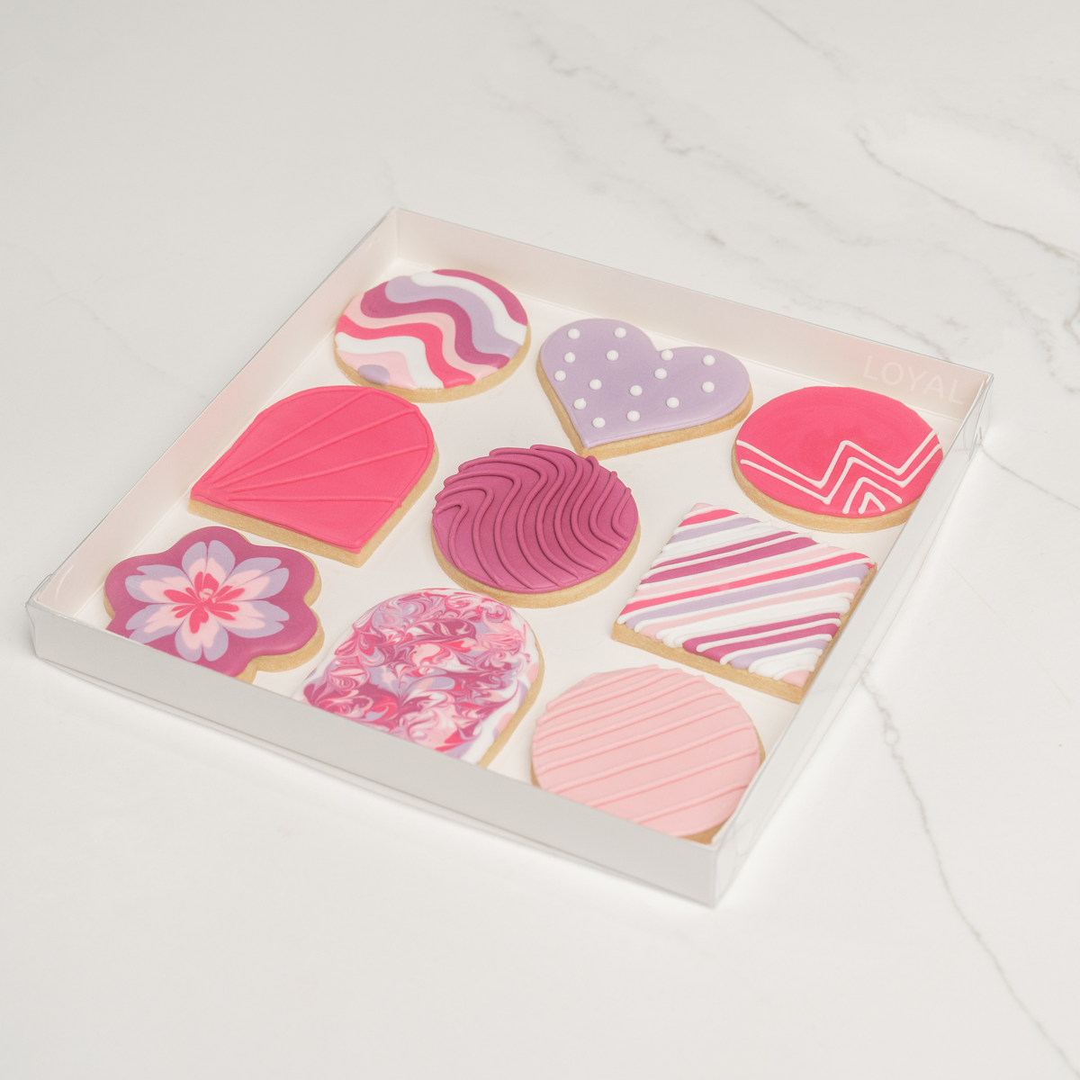 Square Cookie Box Clear Lid
