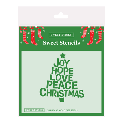 Christmas Word Tree SS1292 Stencil