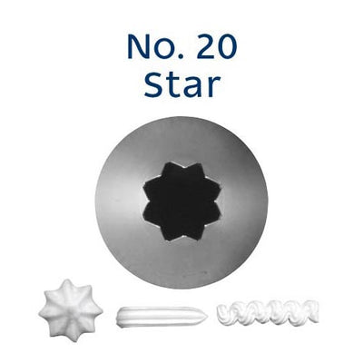 Piping Tip No. 20 OPEN STAR STANDARD S/S