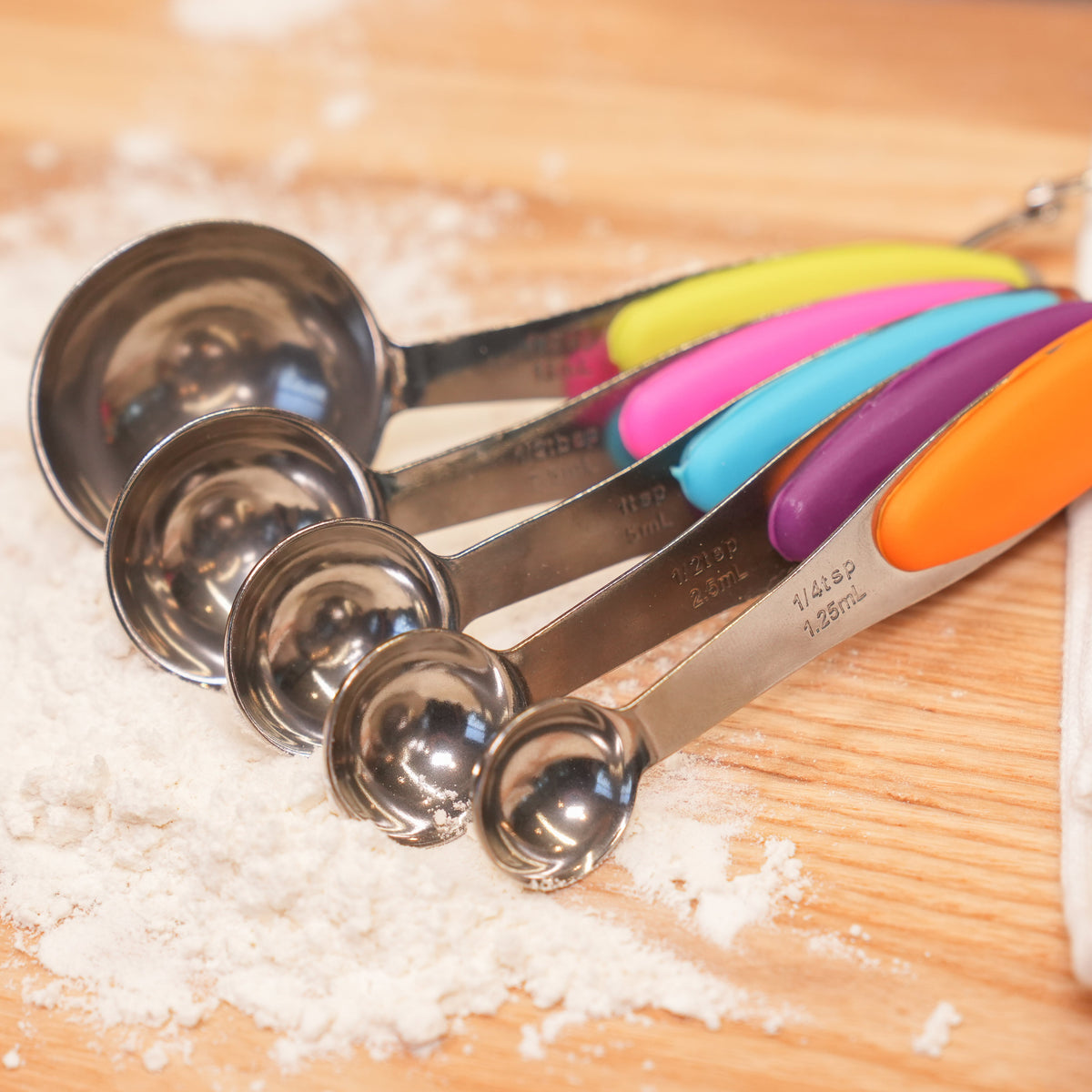 Measuring Spoon Set Silicone Handle (5pc)
