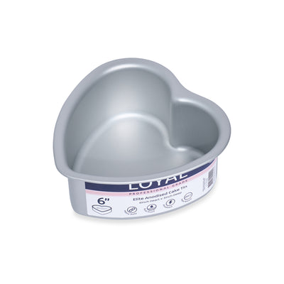 Elite Anodised Cake Tin Heart 3" Deep