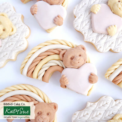 Teddy + Heart Silicone Mould