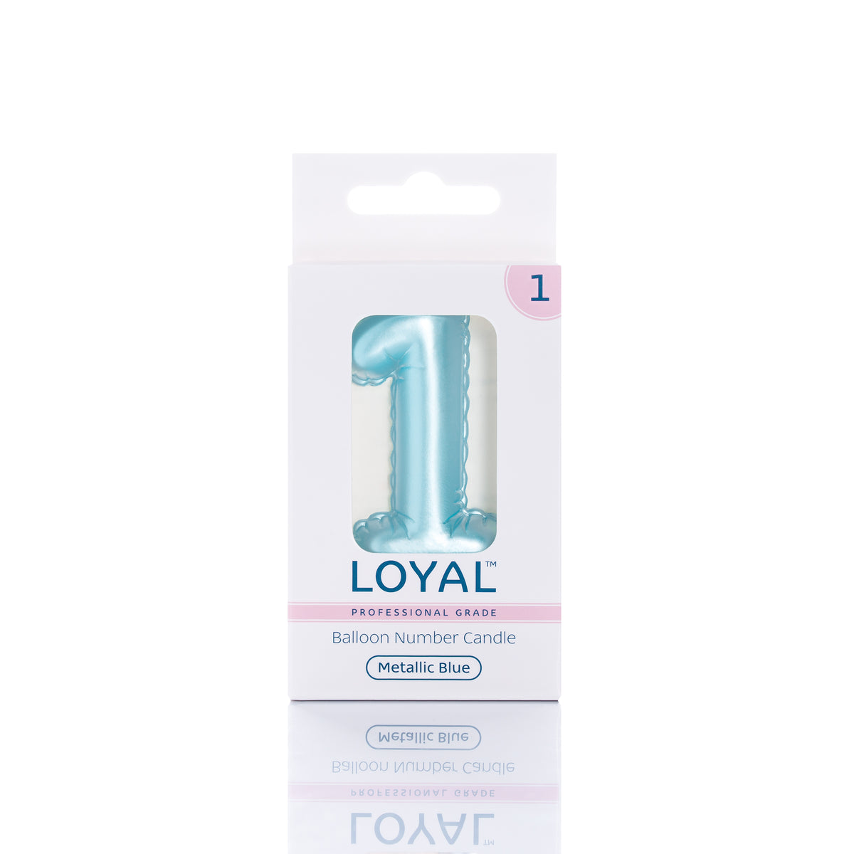 Number Candle Balloon Metallic Blue