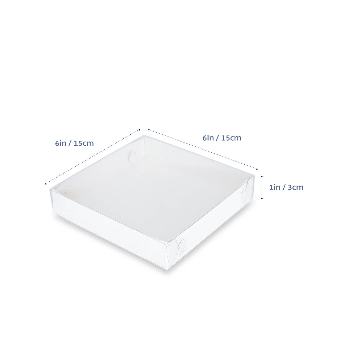 Biscuit Box Clear Lid 1" High