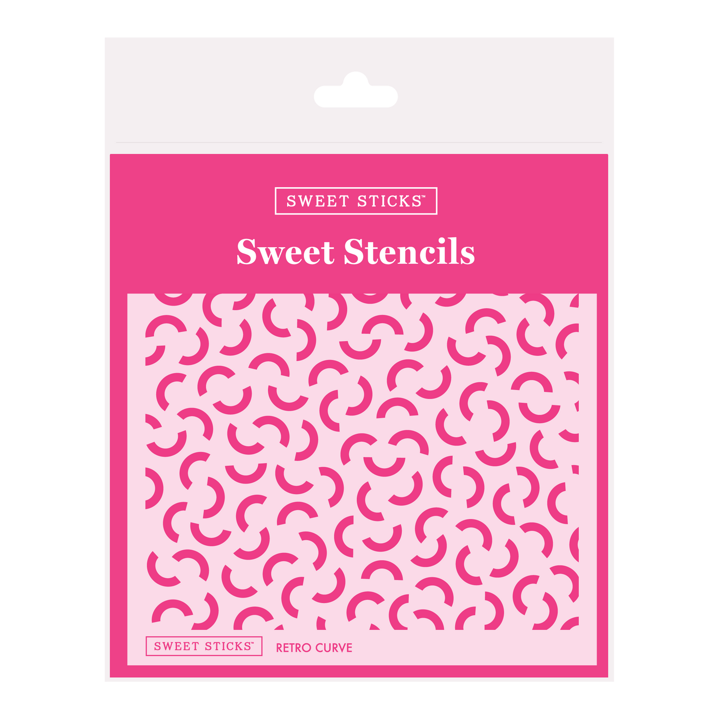 Retro Curve Stencil