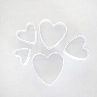 Plastic Heart Cutter Set (5pc)