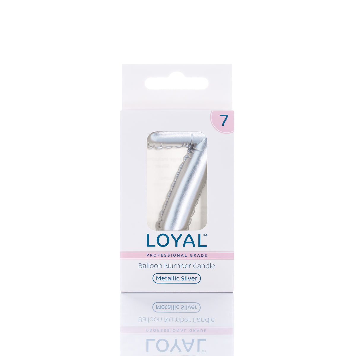 Number Candle Balloon Metallic Silver