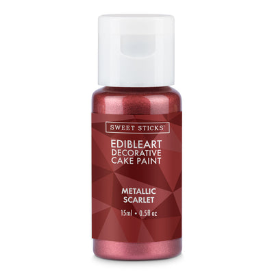 Scarlet Metallic Edibleart Paint 15ml