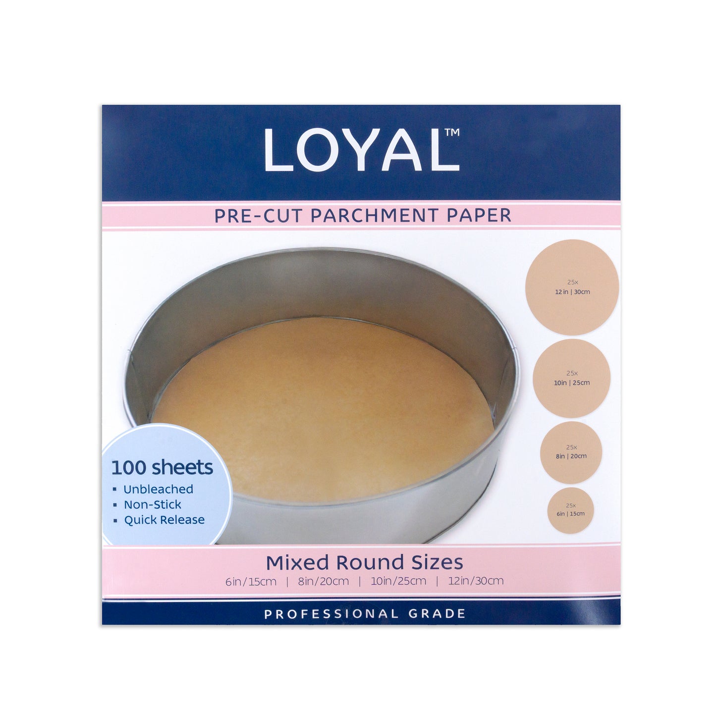 Pre-Cut Parchment Paper Round Mixed Size