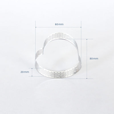 Perforated Tart Ring Heart (80mm)