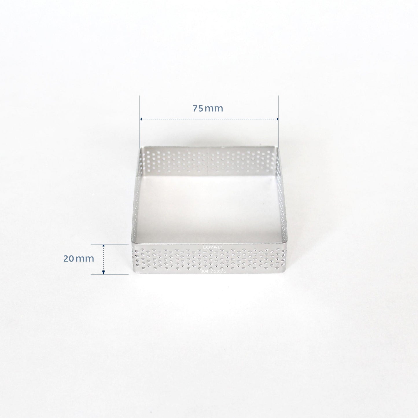 Perforated Tart Ring Square (75mm)