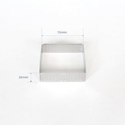 Perforated Tart Ring Square (75mm)