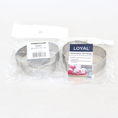 Perforated Tart Ring Heart (80mm)