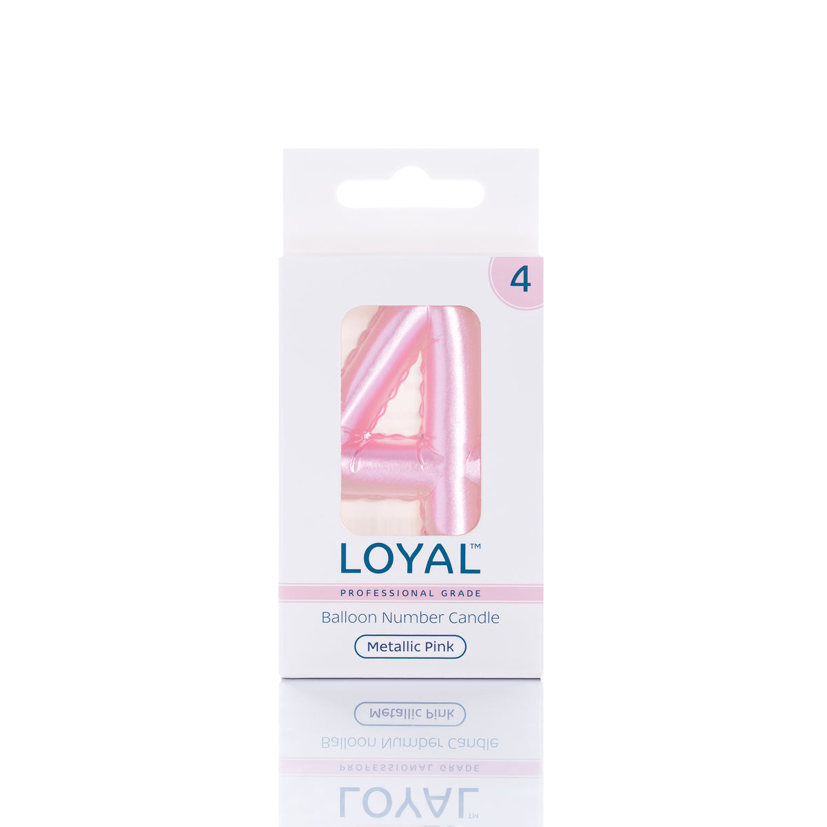 Number Candle Balloon Metallic Pink