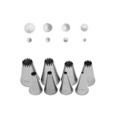Piping Tip French Star Set (8pc)