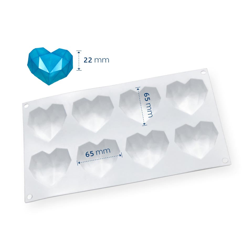 Silicone Mould Geometric 8 Heart