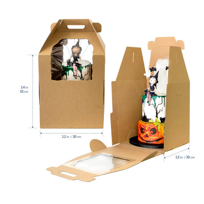 Cake Carry Box Tall Heavy Duty + Handle (12x12x14")