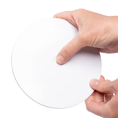 Cardboard Perforated Round White Cake Board