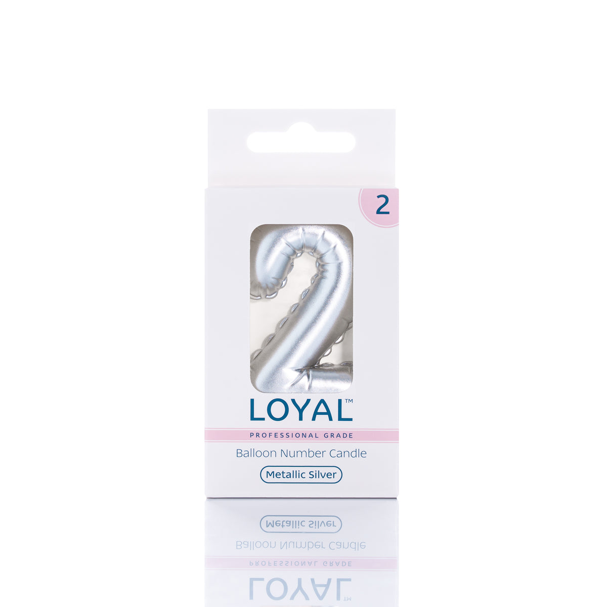 Number Candle Balloon Metallic Silver
