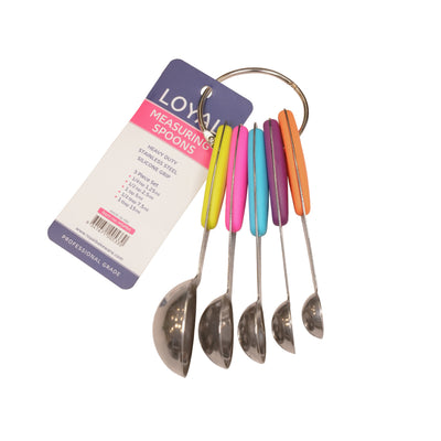 Measuring Spoon Set Silicone Handle (5pc)