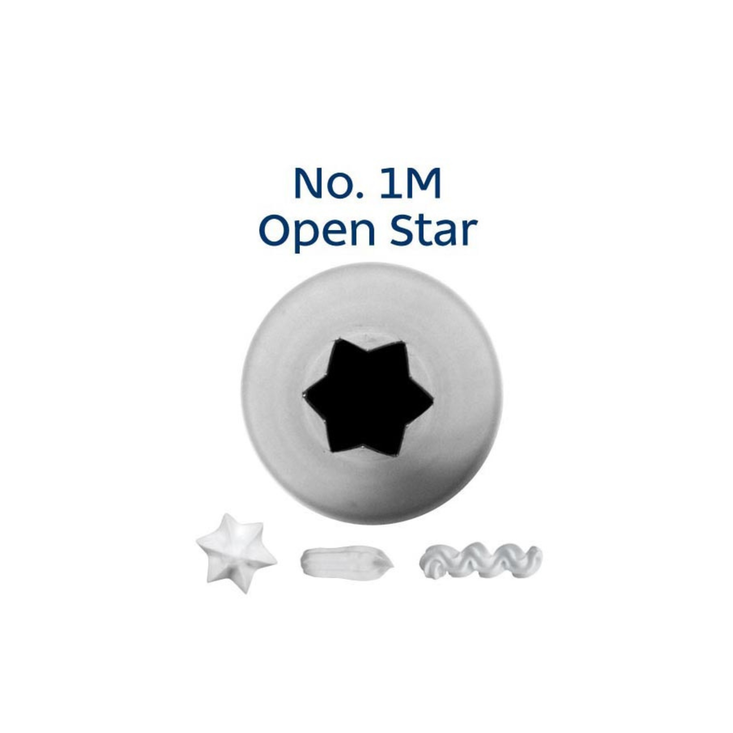 Piping Tip No. 1M OPEN STAR MEDIUM S/S