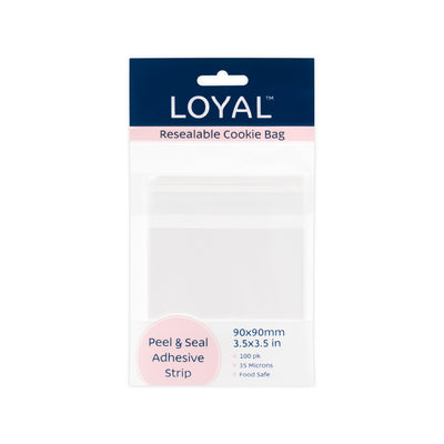 Resealable Cookie Bag 90x90mm (100pk)