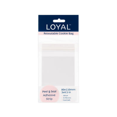 Resealable Cookie Bag 80x110mm (100pk)