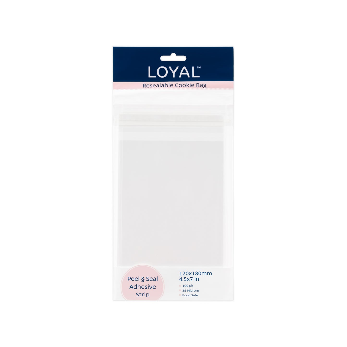 Resealable Cookie Bag 120x180mm (100pk)