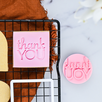 Cookie Embosser Stamp Thank you