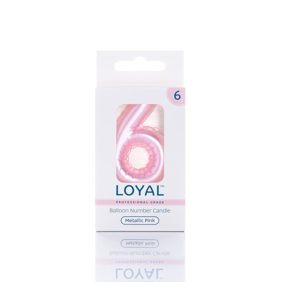Number Candle Balloon Metallic Pink