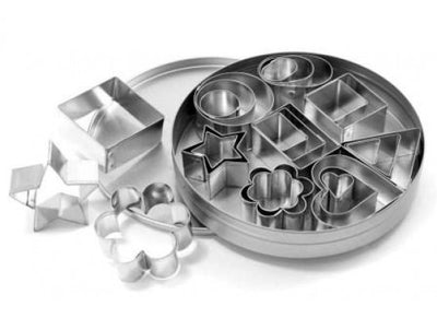 Tin Plate Assorted Shapes Cutter Set (24pc)