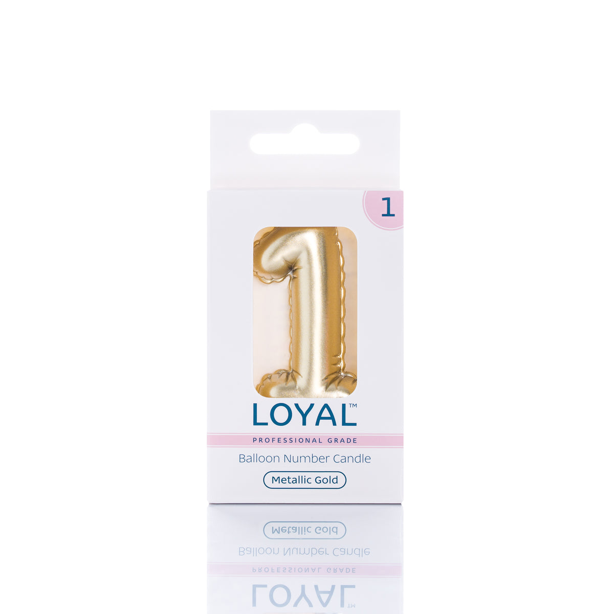 Number Candle Balloon Metallic Gold