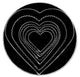 Tin Plate Plain + Scalloped Heart Cutter Set (7pc)