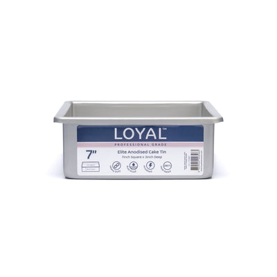 LOYAL Elite Anodised Cake Tin Square 3" Deep