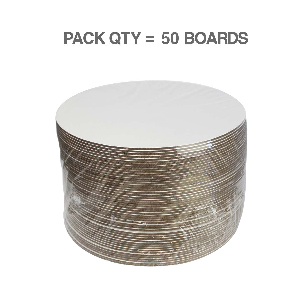 Dessert Cardboard Round White Board (50pc)