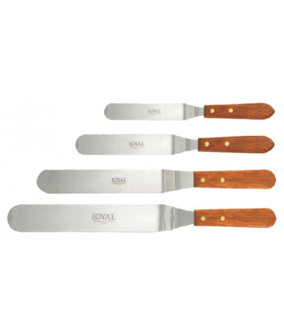 Spatula Angled Wooden Handle 10in/25cm