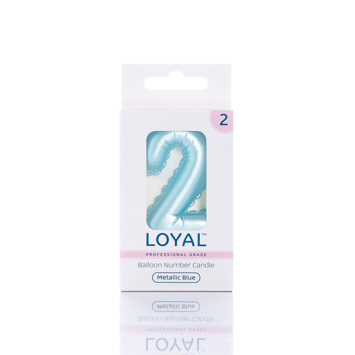 Number Candle Balloon Metallic Blue