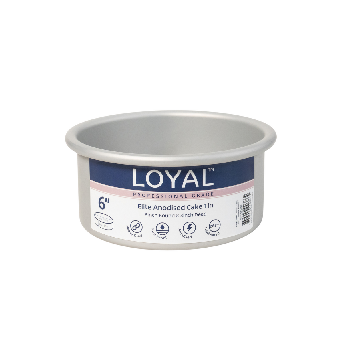Elite Anodised Cake Tin Round 3" Deep